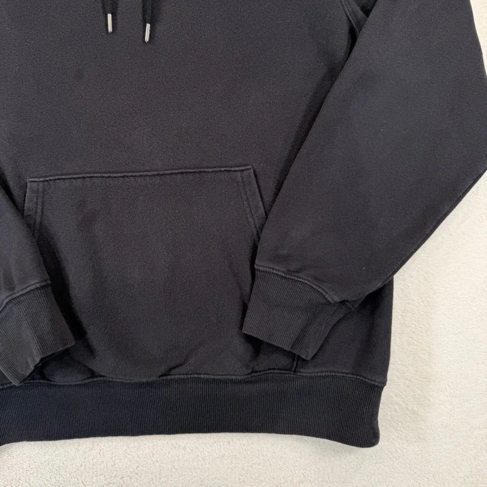 The North Face Hoodie Mens Large Black Pullover Logo Fleece Sweatshirt Graphic